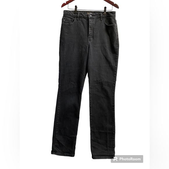 Lee High rise relaxed fit straight leg denim jean Black Sz 12 tall - Picture 1 of 14